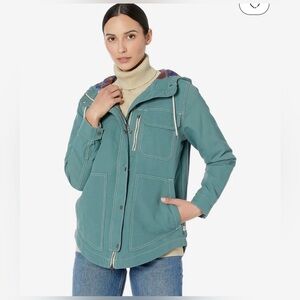 Toad&Co Teal Green Forrester Pass Parka Gorpcore Jacket W/ Plaid Lining Sz M